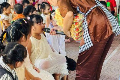 Vui tết trung thu năm 2025 của cô trò trường Mầm non A Vĩnh Trụ